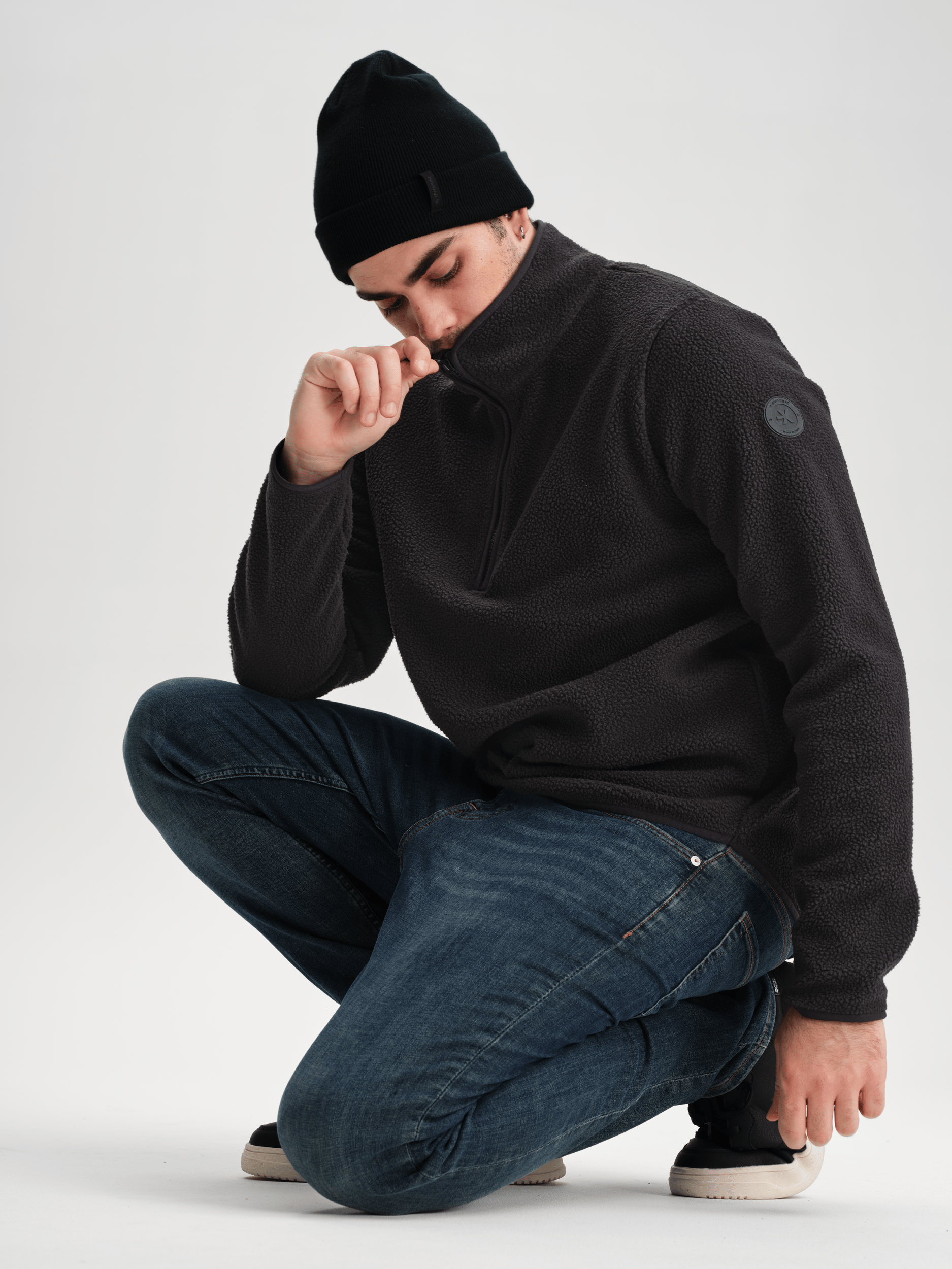 PILE HALFZIP BLACK Everest Polar typu pile