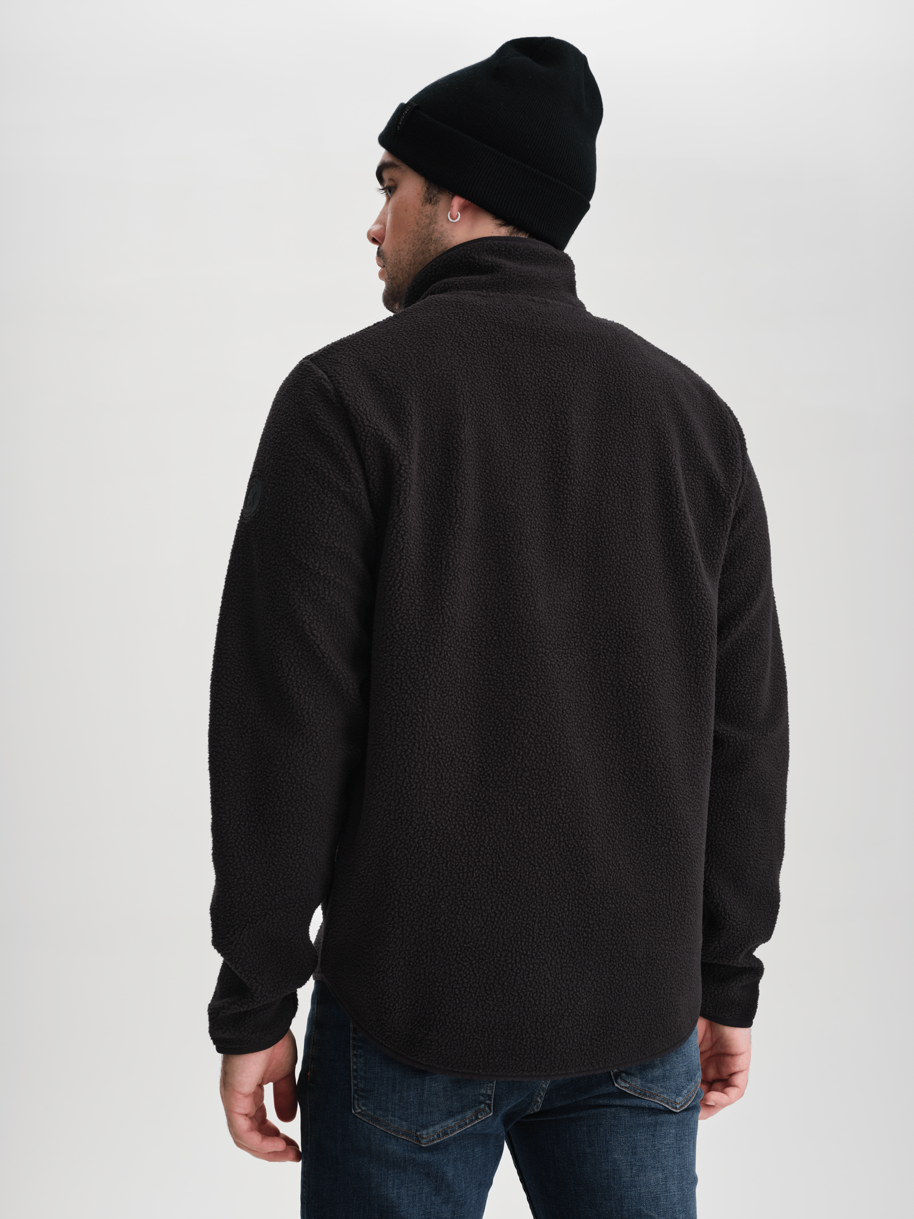 PILE HALFZIP SCHWARZ Everest Pile Fleece