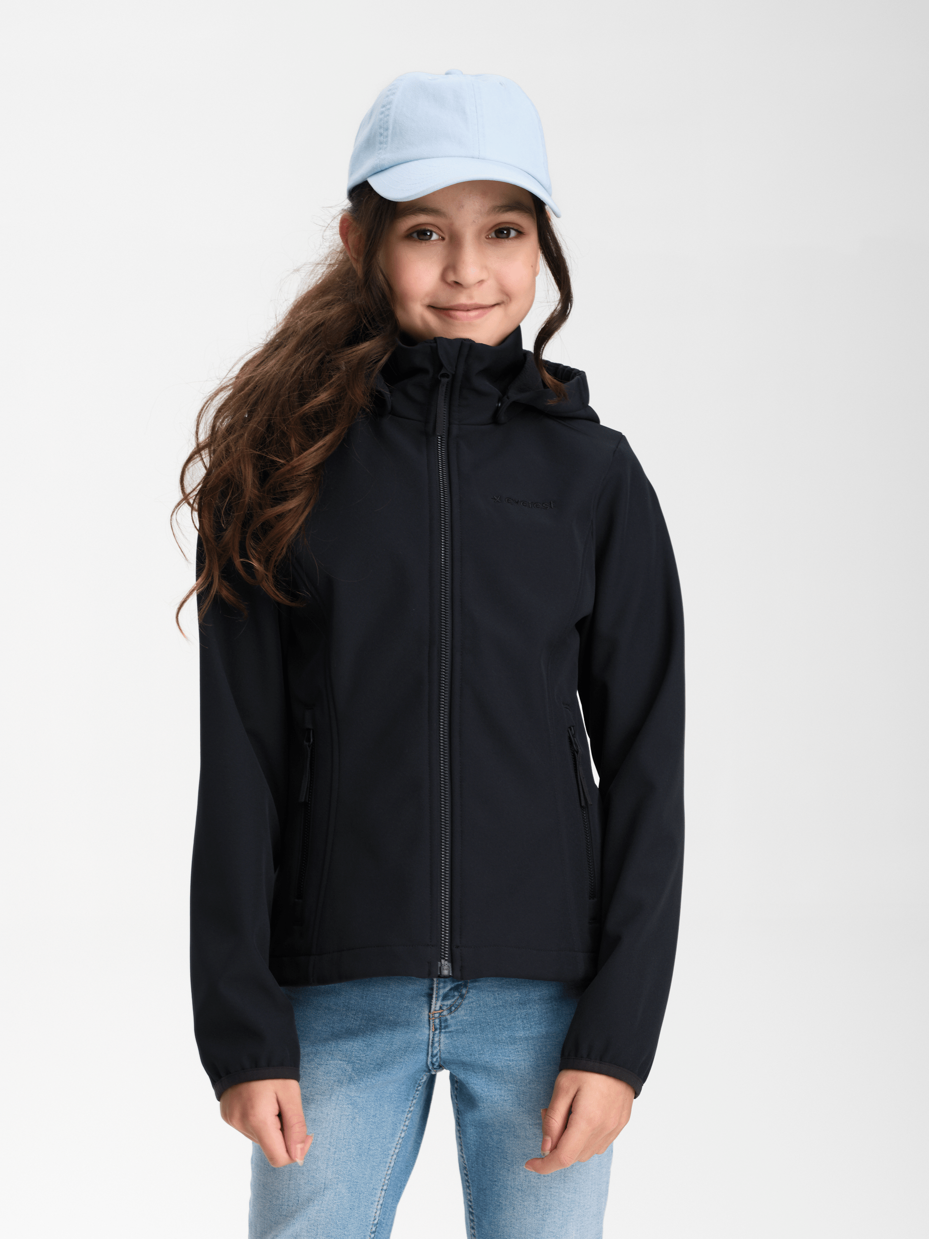 ZINAL SOFTSHELL JACKET BLACK - JUNIOR Everest Second Layer