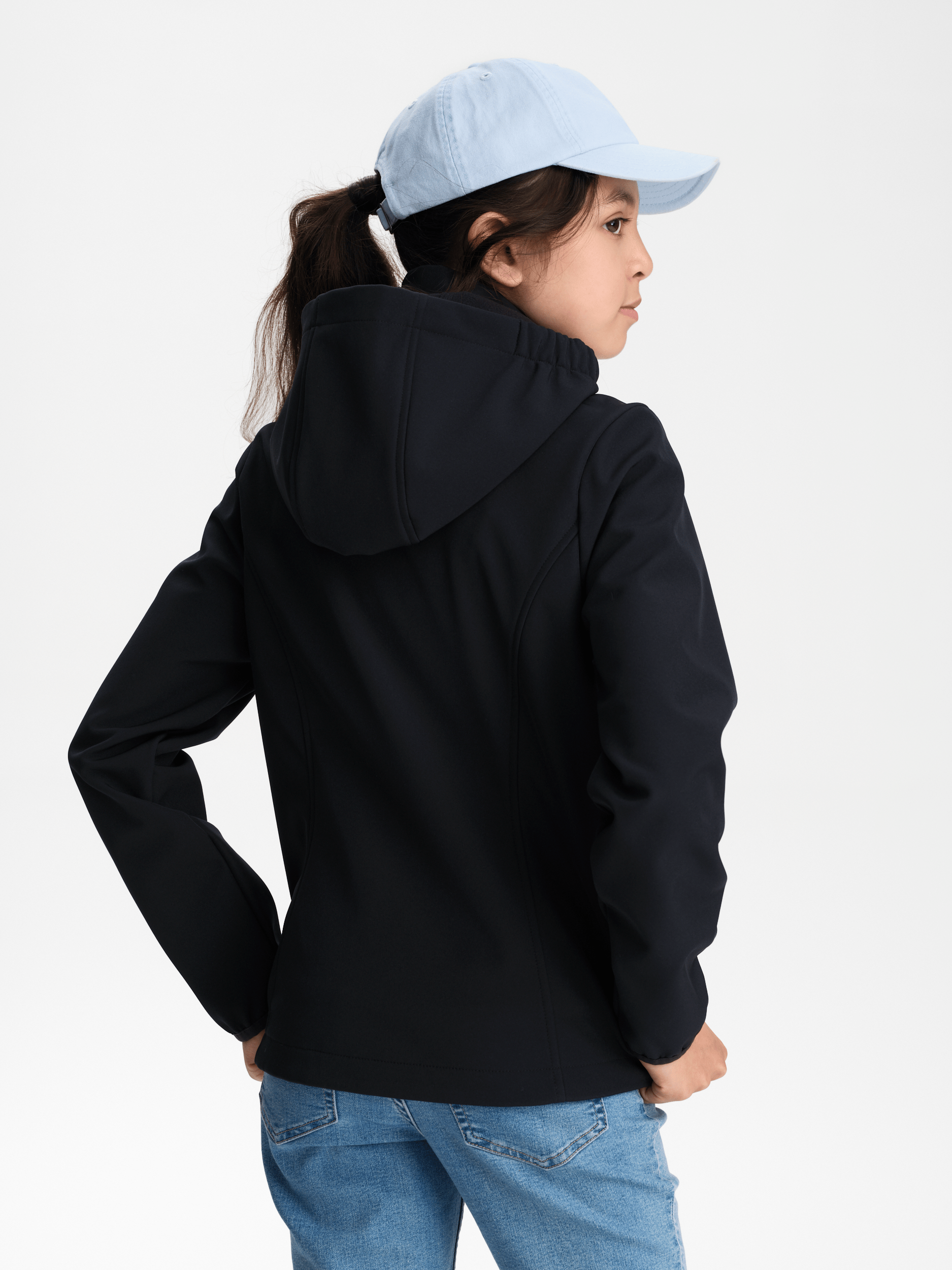 ZINAL SOFTSHELL JACKET BLACK - JUNIOR Everest Second Layer