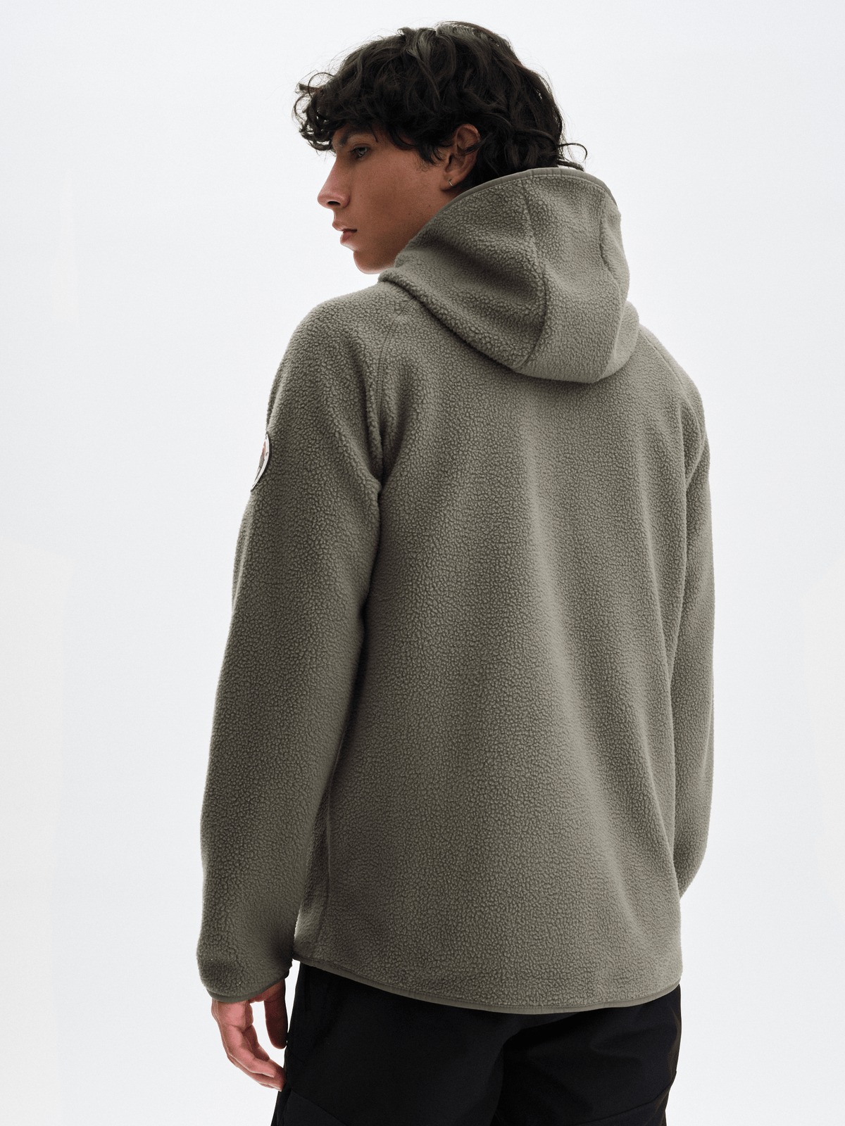 PILE HOOD RETRO KHAKI/GREY Everest Pile Fleece