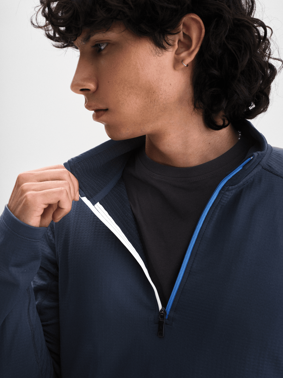 VENTURE HALFZIP NAVY-SAKNAR TEXT Everest Second Layer Hood