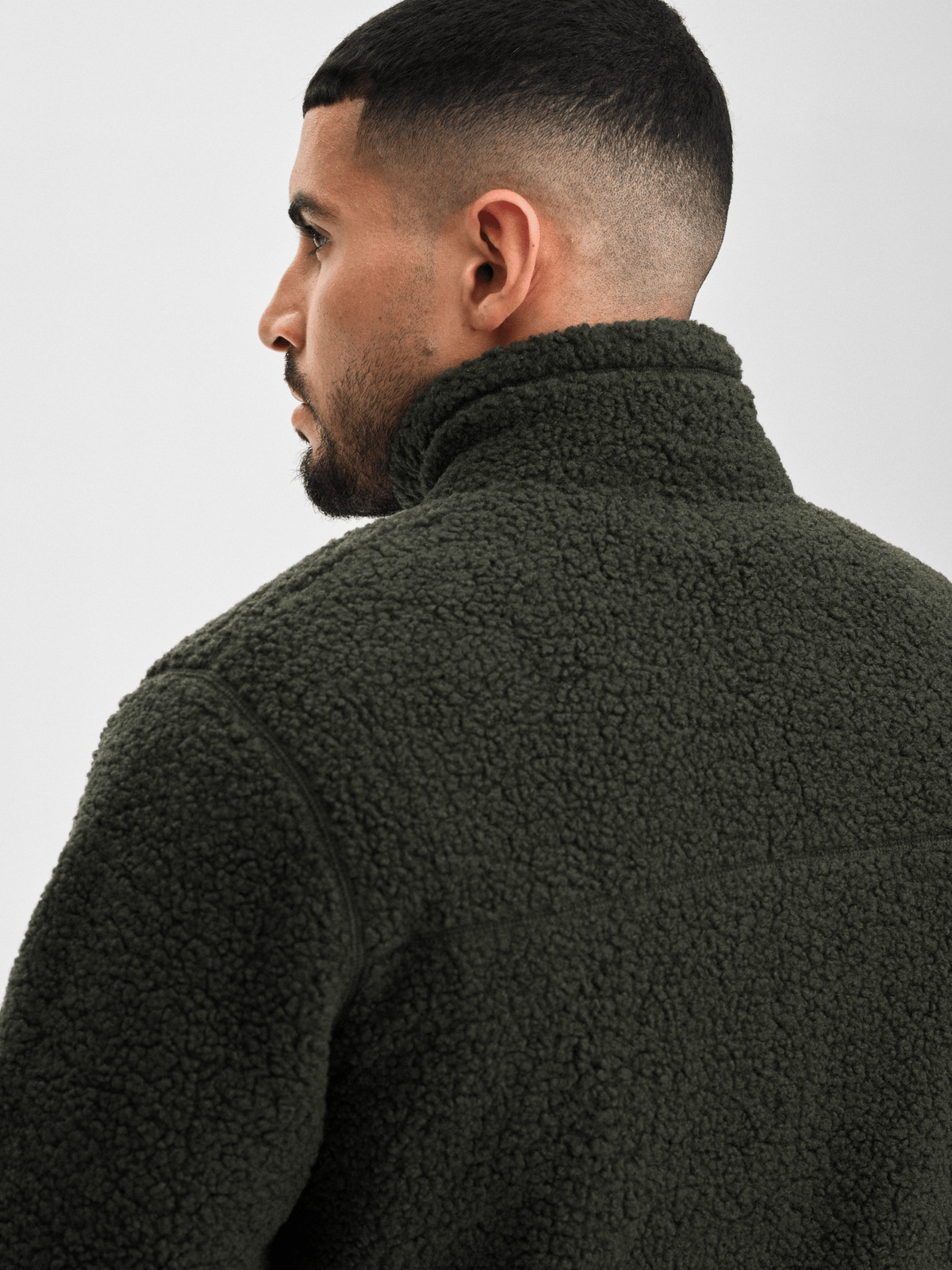 BECKLER PILE JACKET DEEP GREEN MAN (saknar text) Everest Pile Fleece