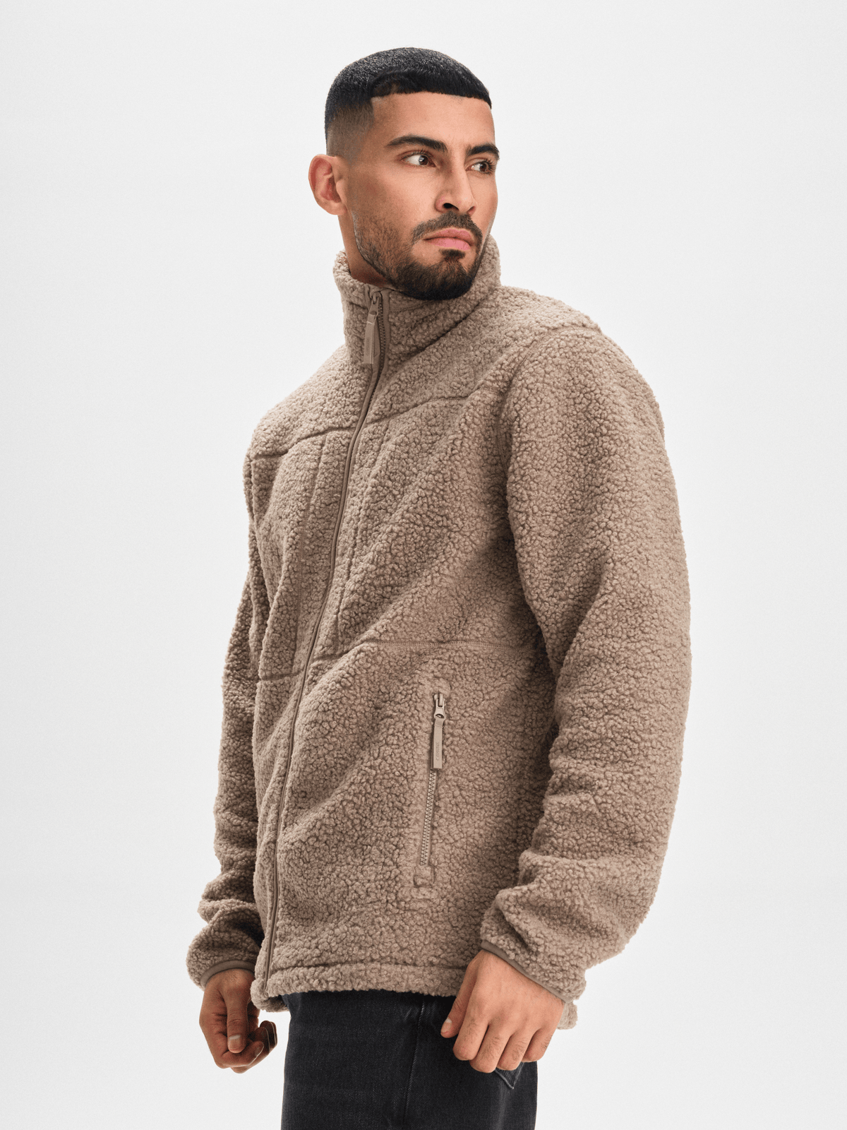 BECKLER PILE JACKET DESERT BEIGE MAN Everest Pile Fleece
