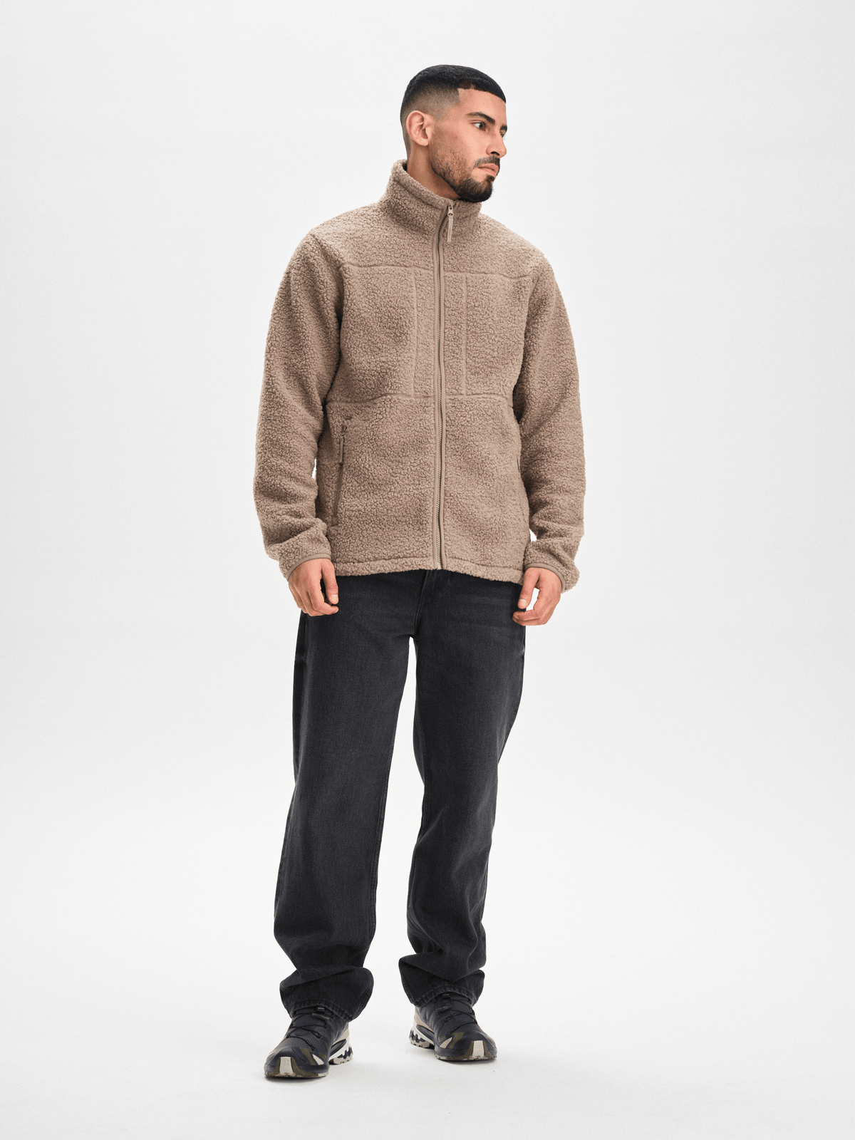 BECKLER PILE JACKET DESERT BEIGE MAN Everest Pile Fleece