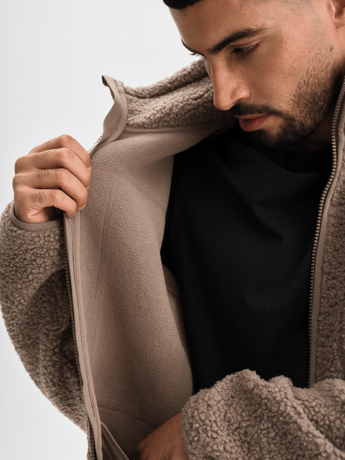 BECKLER PILE JACKET DESERT BEIGE MAN Everest Pile Fleece