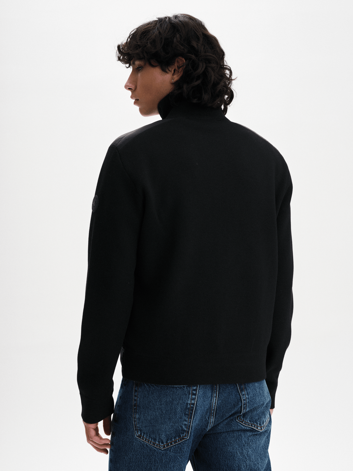 KNITTED HYBRID JACKET BLACK Everest Jacket