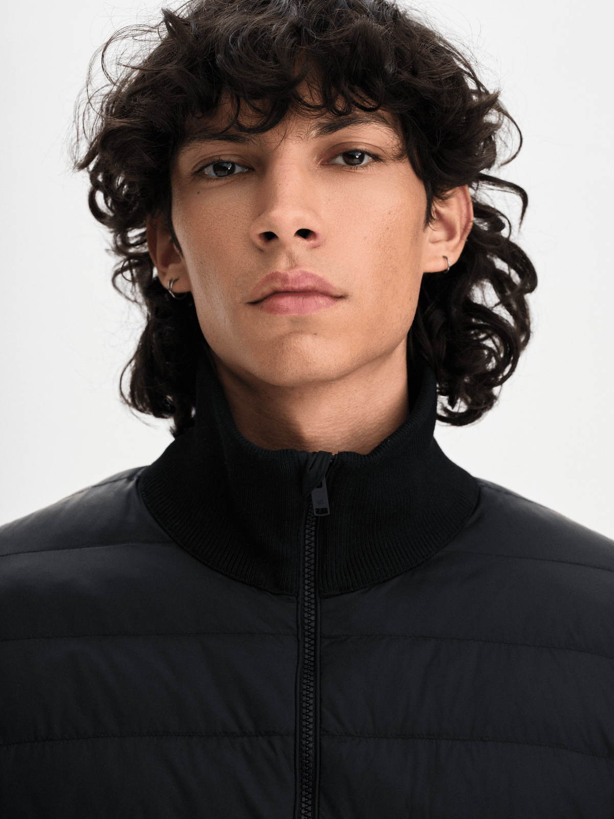 KNITTED HYBRID JACKET BLACK Everest Jacket