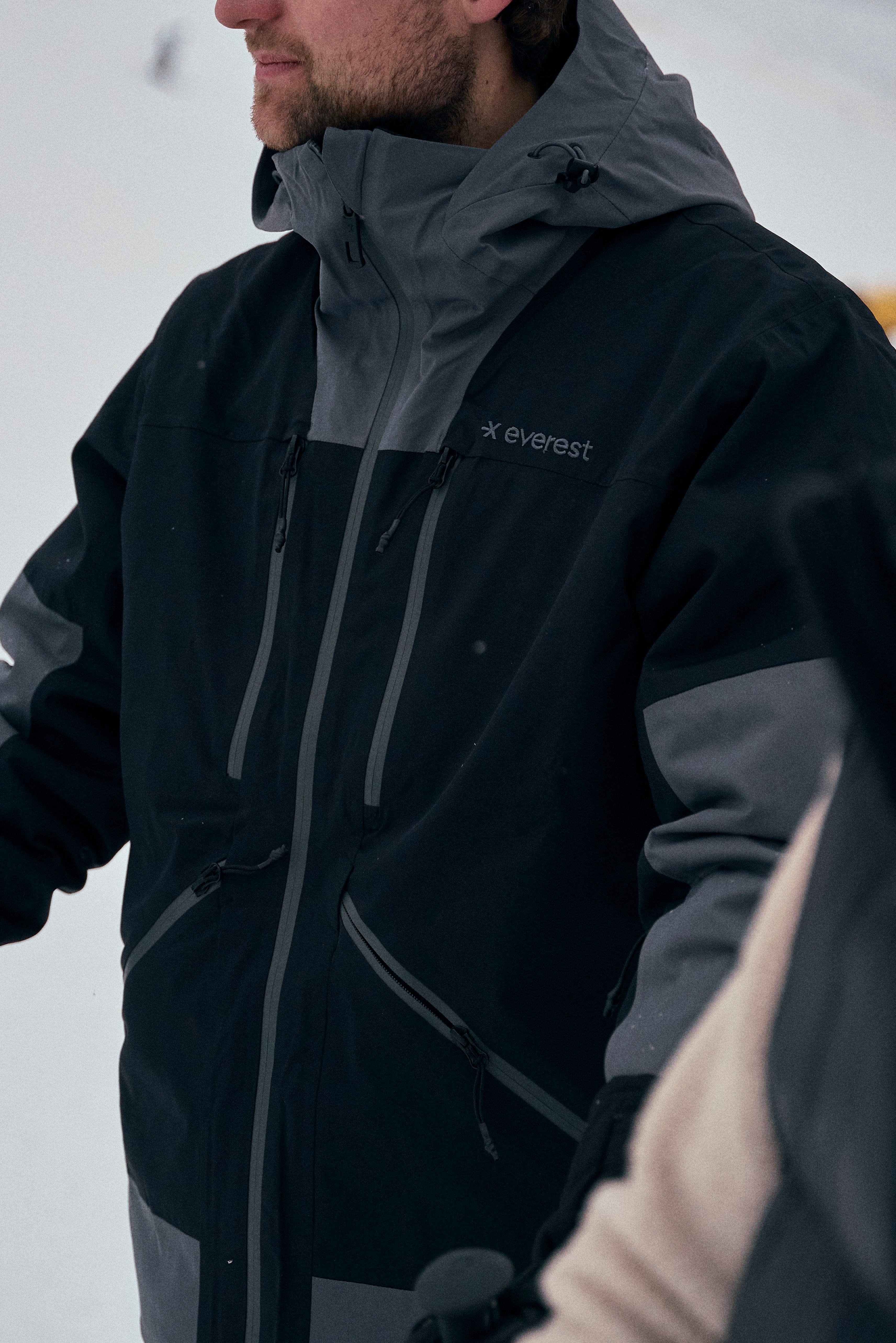 ALPINE JACKE SCHWARZ Herren Everest Ski- & Snowboardjacke