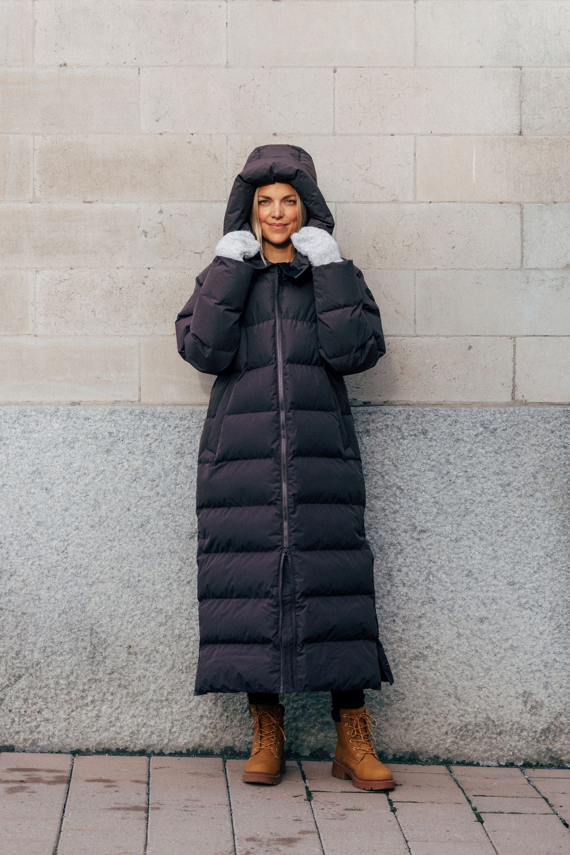 JUNEAU COAT PLUM SLATE Everest Padded Coat