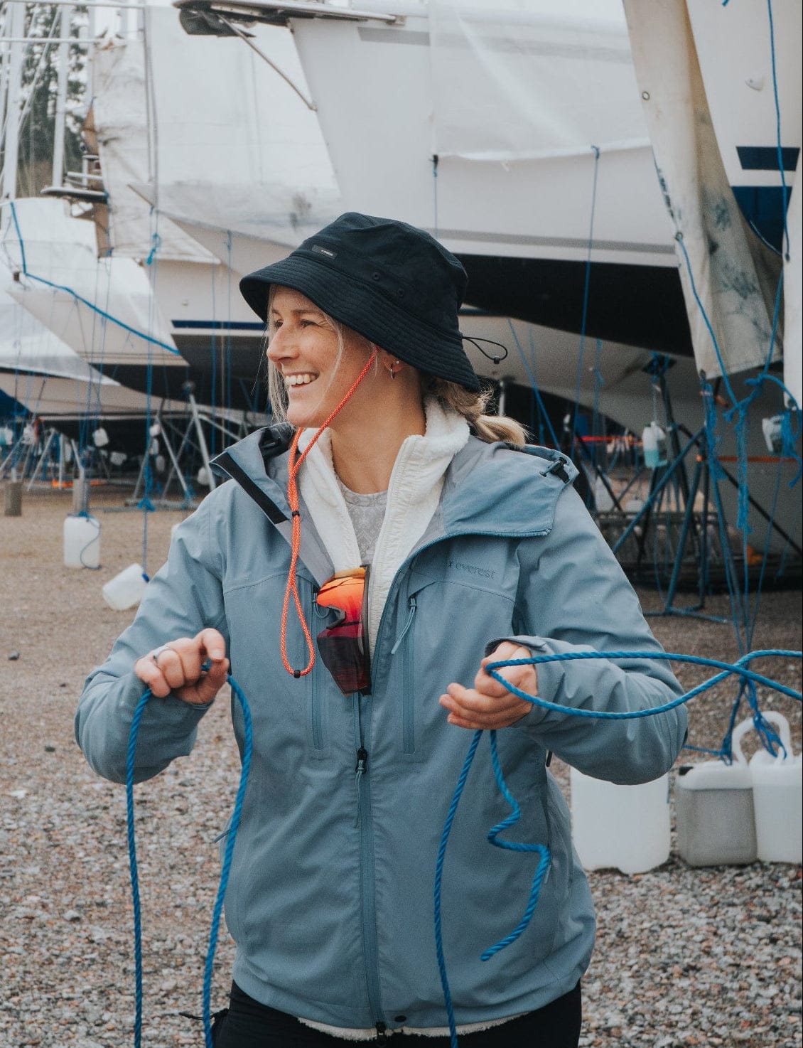 VENTURE 3L SHELL JACKE BLAUER NEBEL Everest Shell Jacke