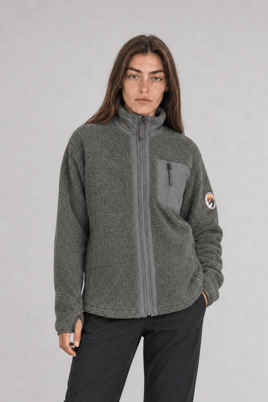 WILA PILE SHIRT KHAKI GREY Everest Pile Fleece